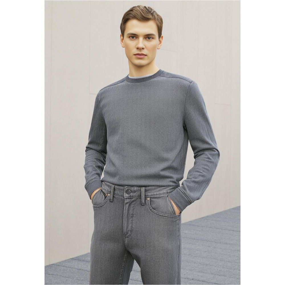 Madewell Mens Jeans 38x32 Slim Fit Straight Leg Stretch Gray Fade Denim